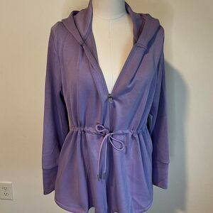 NWT size xl purple Isabella active wear jacket with hood